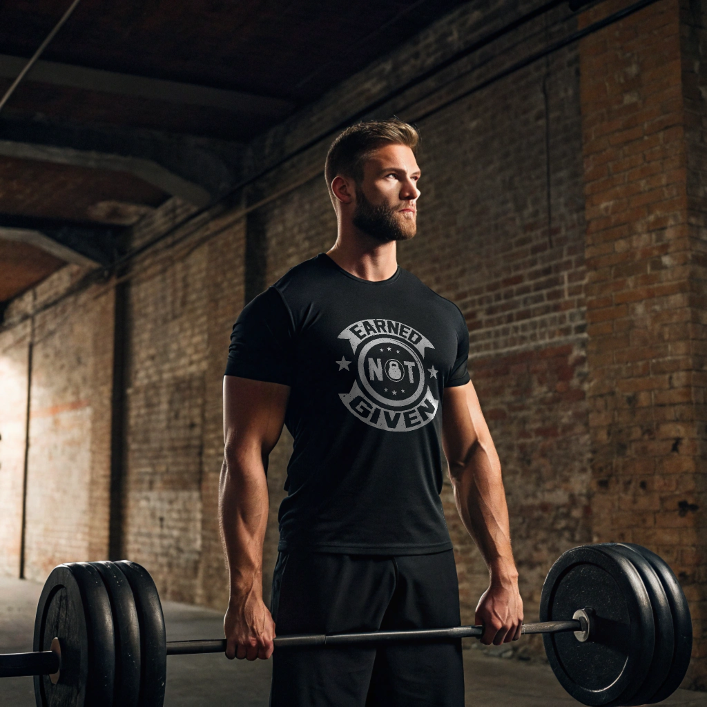 "Earned Not Given" Men Classic Crew T-Shirt – Power Through Effort