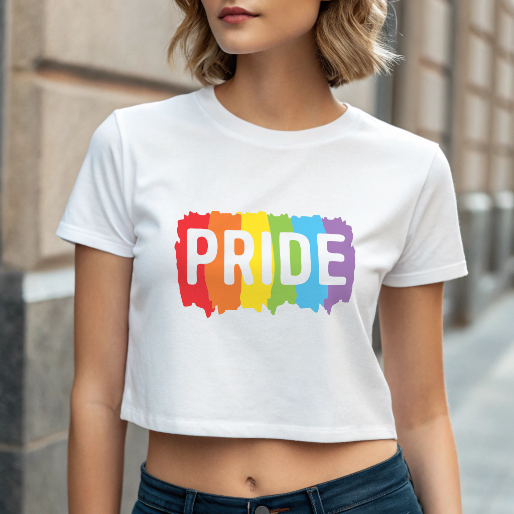 PRIDE Cropped Cotton Tee – Bold, Comfortable & Statement-Making