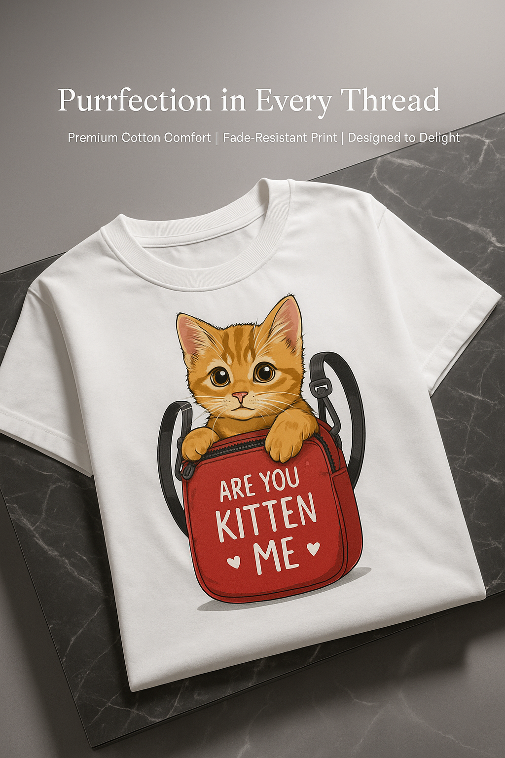 “Are You Kitten Me” – Cute Cat Crop Top for Women | 100% Cotton | Funny Graphic Tee
