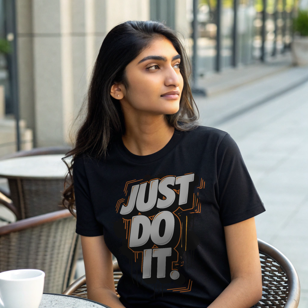 “Just Do It” Unisex Classic Graphic Tee – 100% Cotton, Regular Crew Fit