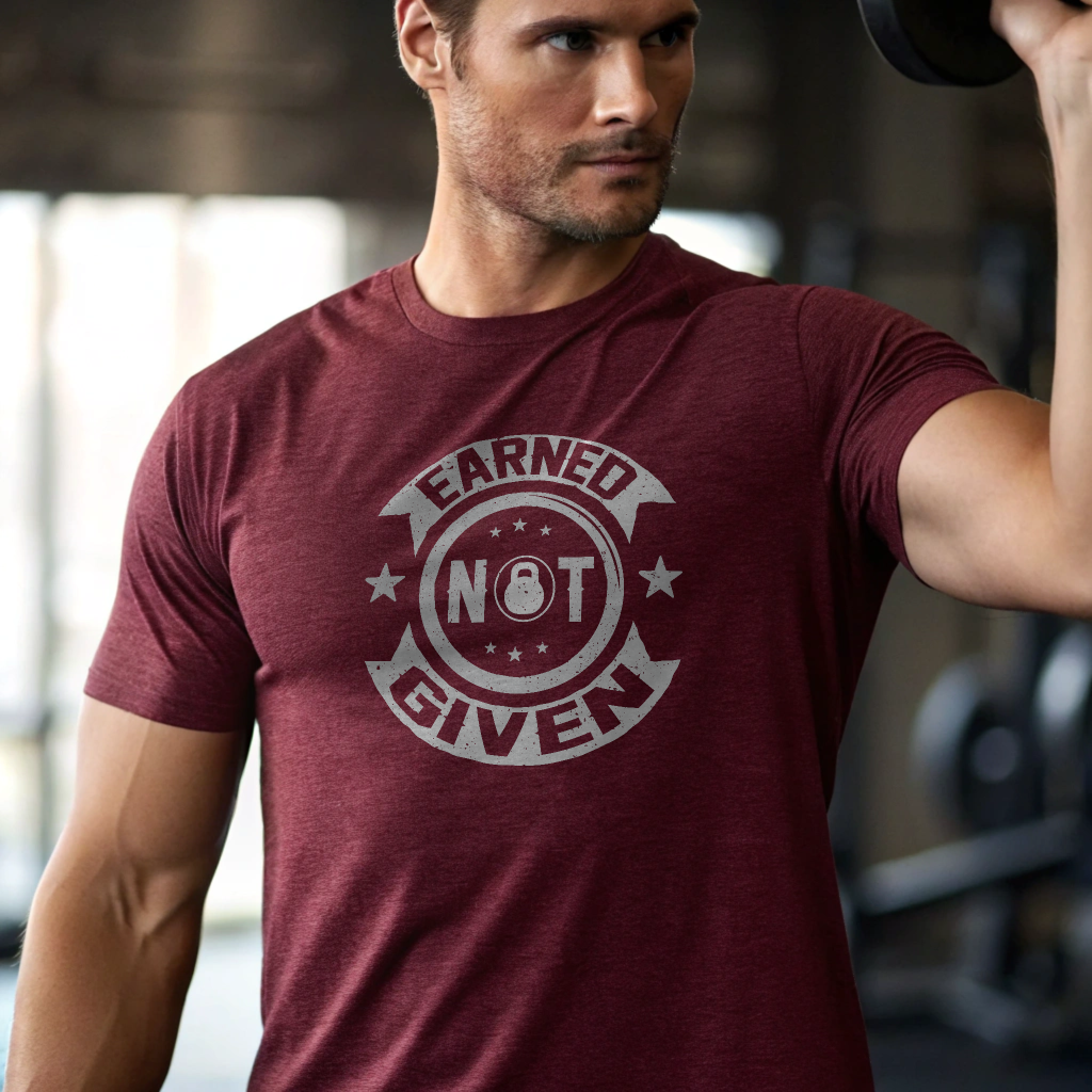 "Earned Not Given" Men Classic Crew T-Shirt – Power Through Effort