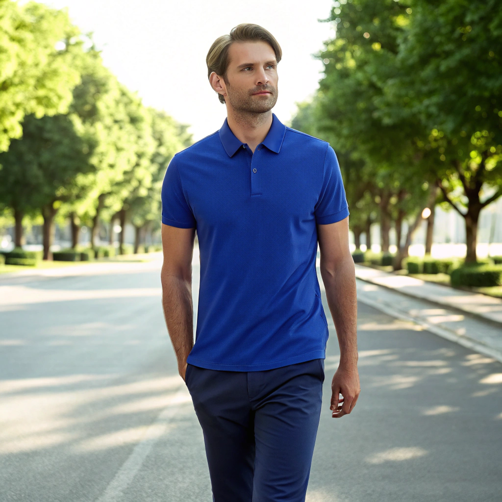Men's Classic Cotton Airtex Polo – 100% Cotton, Cool & Textured, Regular Fit