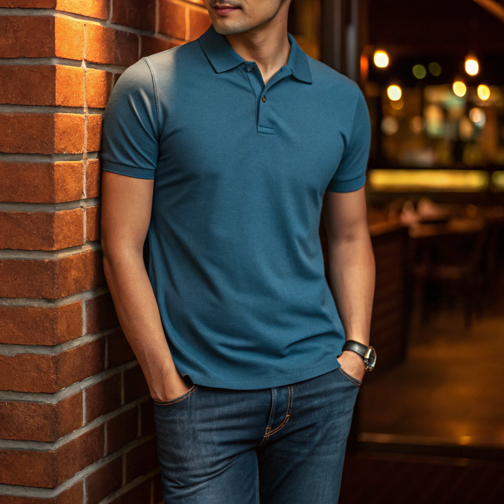 Men's Classic Cotton Airtex Polo – 100% Cotton, Cool & Textured, Regular Fit