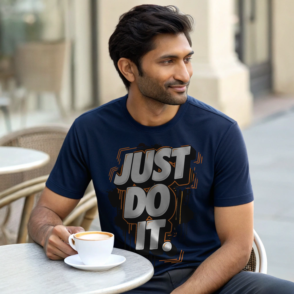 “Just Do It” Unisex Classic Graphic Tee – 100% Cotton, Regular Crew Fit