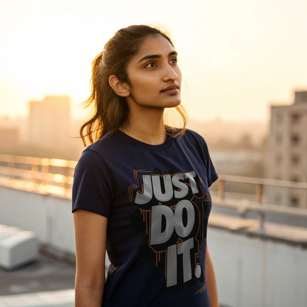 “Just Do It” Unisex Classic Graphic Tee – 100% Cotton, Regular Crew Fit