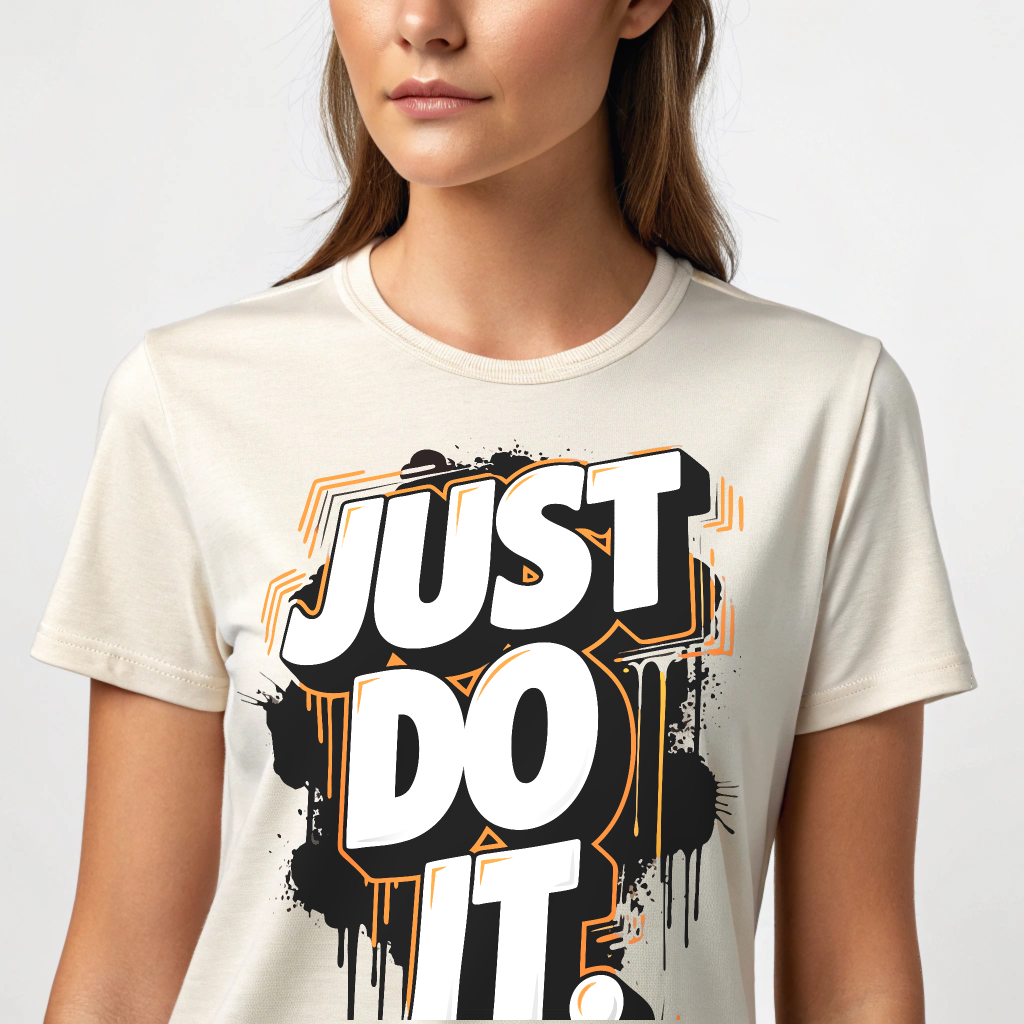 “Just Do It” Unisex Classic Graphic Tee – 100% Cotton, Regular Crew Fit