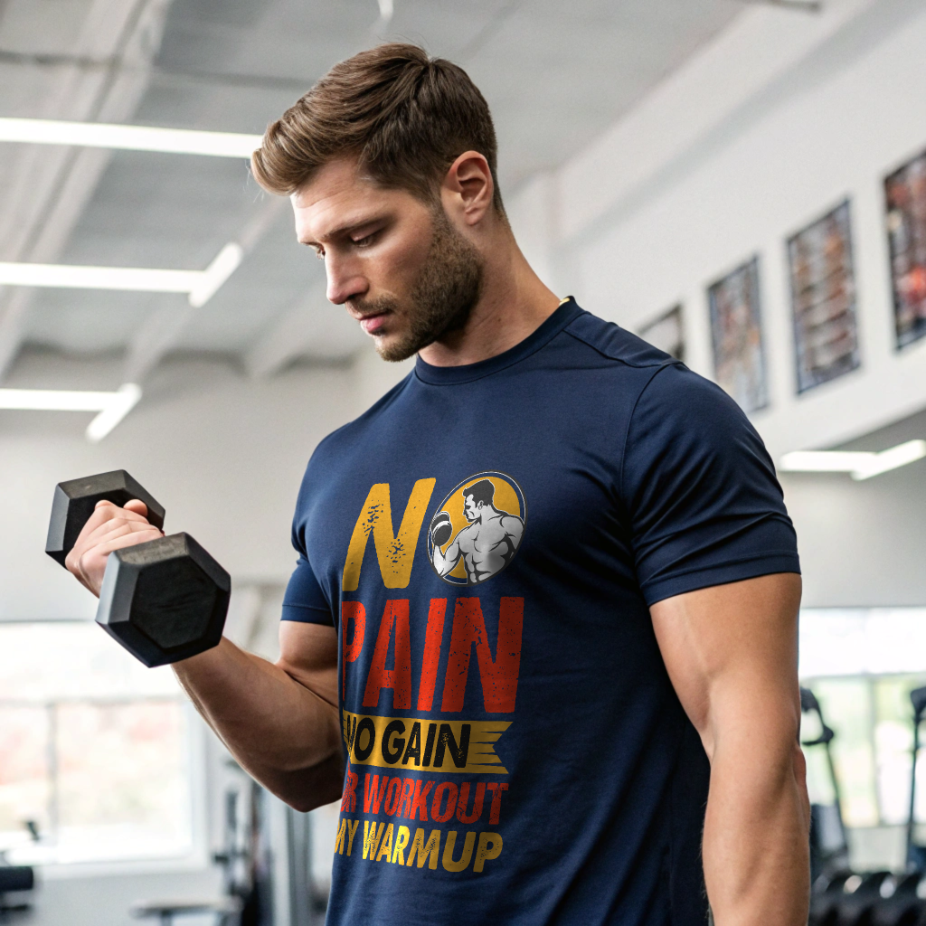 No Pain No Gain Oversized Men T-Shirt — Heavyweight Cotton for Bold Hustlers