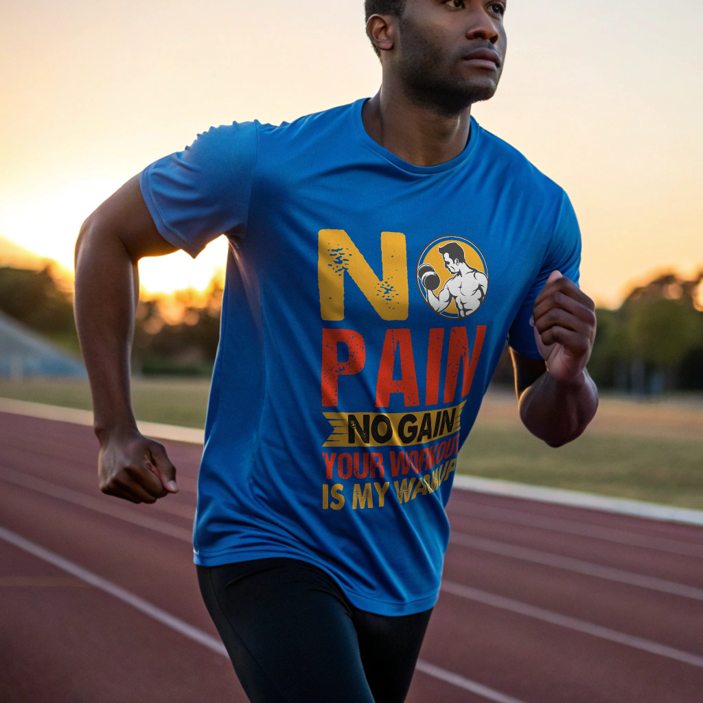 No Pain No Gain Oversized Men T-Shirt — Heavyweight Cotton for Bold Hustlers