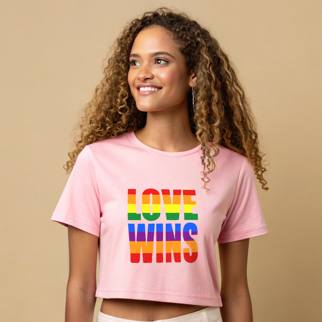 LOVE WINS Pride Crop Tee – Bold. Proud. Unapologetic.