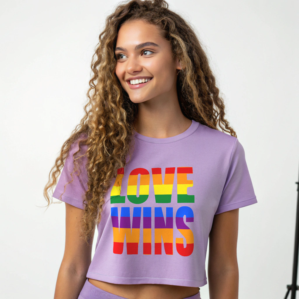 LOVE WINS Pride Crop Tee – Bold. Proud. Unapologetic.