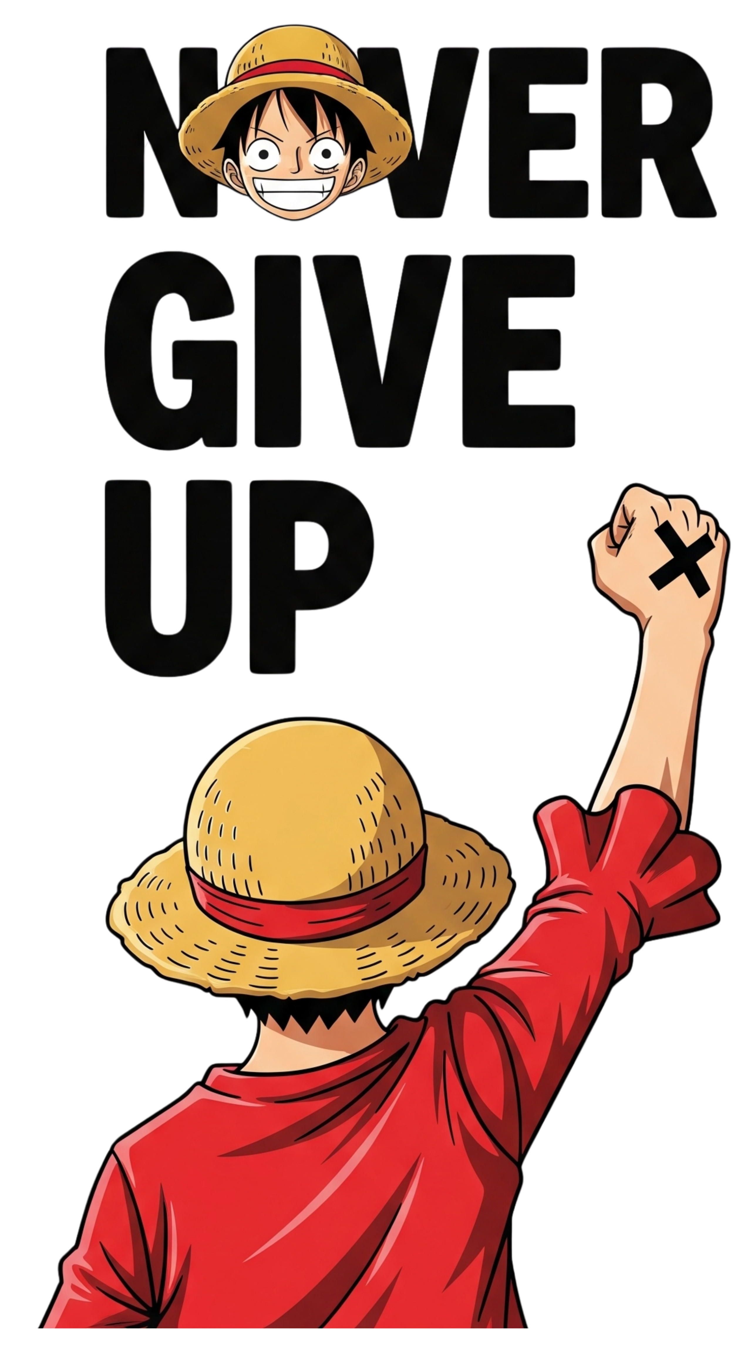 “Never Give Up” Graphic Tee – 100% Cotton, Unisex Crew Fit