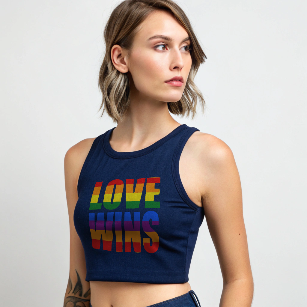Pride LOVE WINS Cropped Tank Top – Celebrate Boldly, Wear Proudly