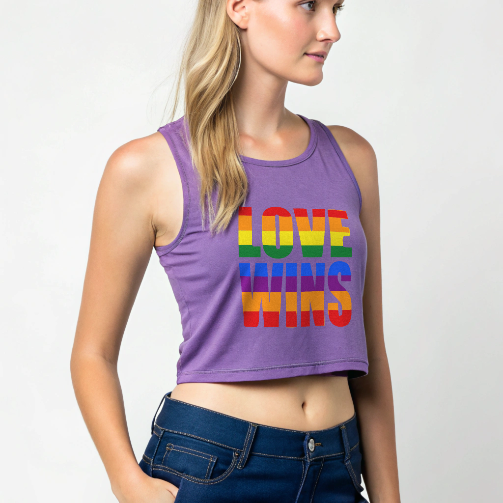 Pride LOVE WINS Cropped Tank Top – Celebrate Boldly, Wear Proudly