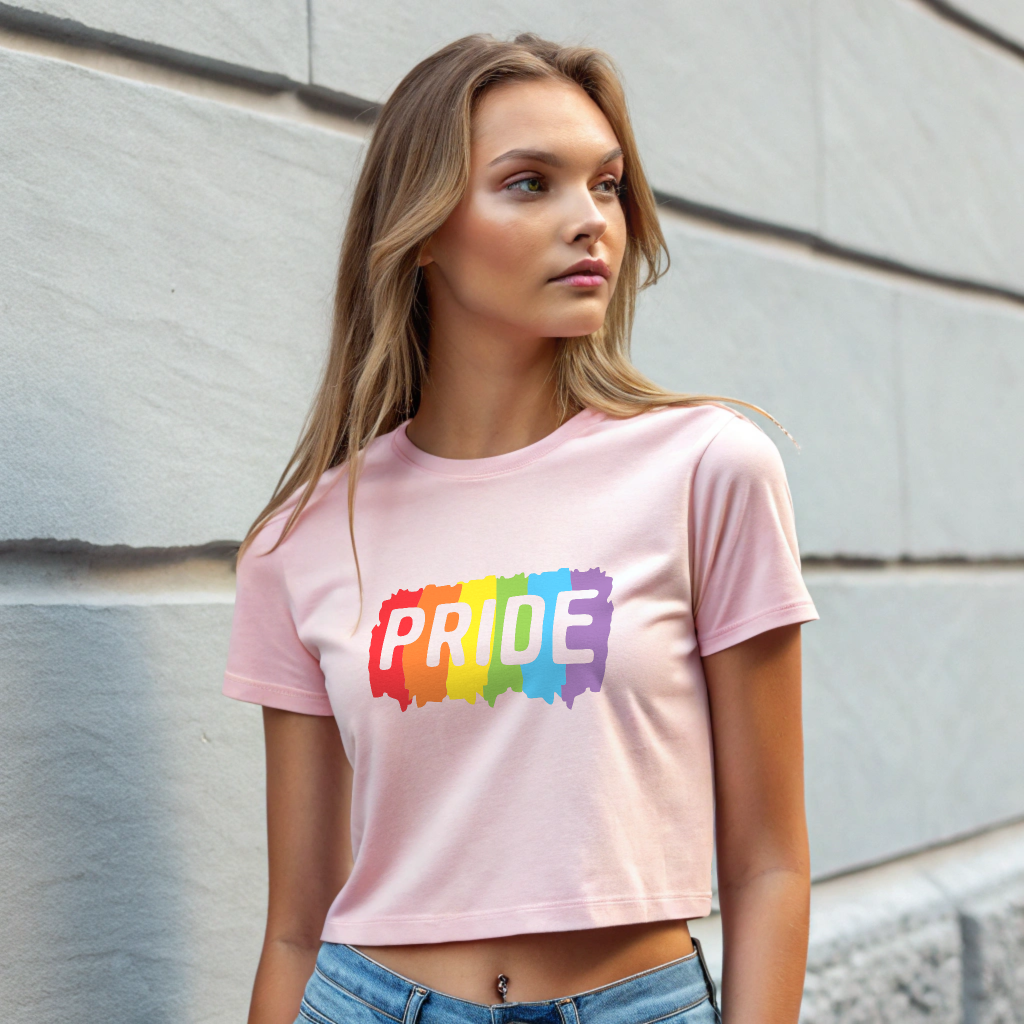 PRIDE Cropped Cotton Tee – Bold, Comfortable & Statement-Making