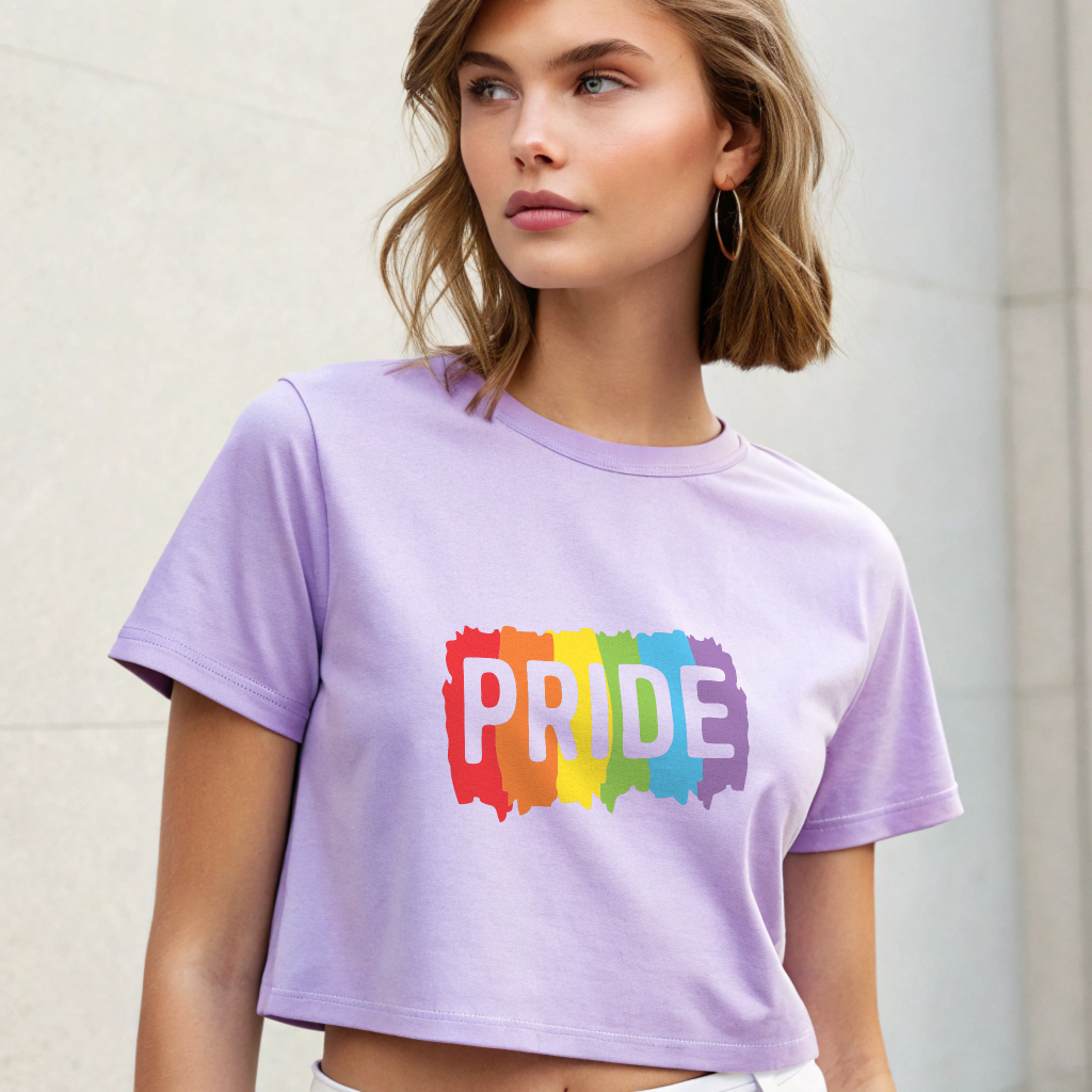 PRIDE Cropped Cotton Tee – Bold, Comfortable & Statement-Making