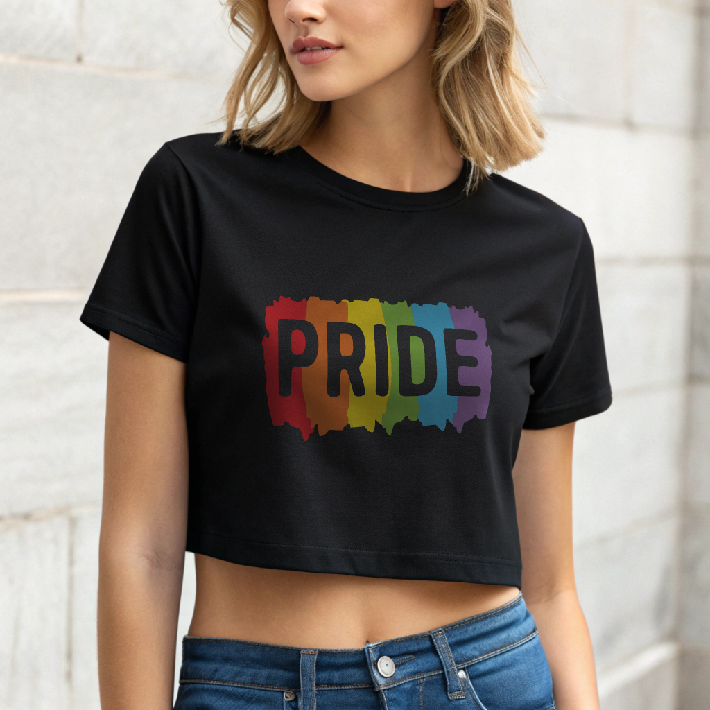 PRIDE Cropped Cotton Tee – Bold, Comfortable & Statement-Making